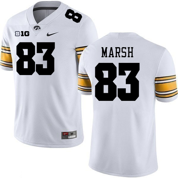 Men #83 Cole Marsh Iowa Hawkeyes College Football Jerseys Stitched-White